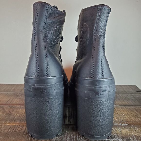 Converse Chuck 70 De Luxe Mens Size 11 Heeled Shoes Leather Black A06145C - Picture 4 of 11